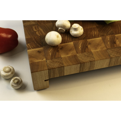 Торцева обробна дошка з дуба + ясеня з гастроємністю PAV-Wood 30х40х9 см
